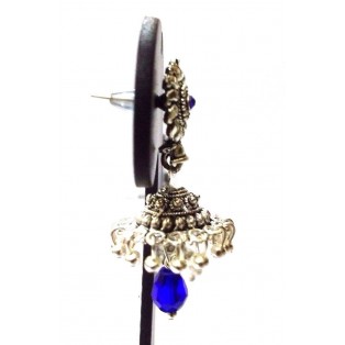 Silver Oxidized Earrings Jhumka Jhumki Bolly Imitation Jewelry Drop Dangle EA140